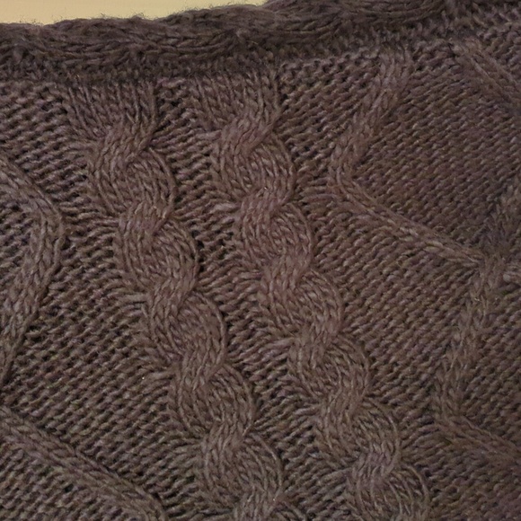 Navy blue knit poncho - Picture 5 of 7